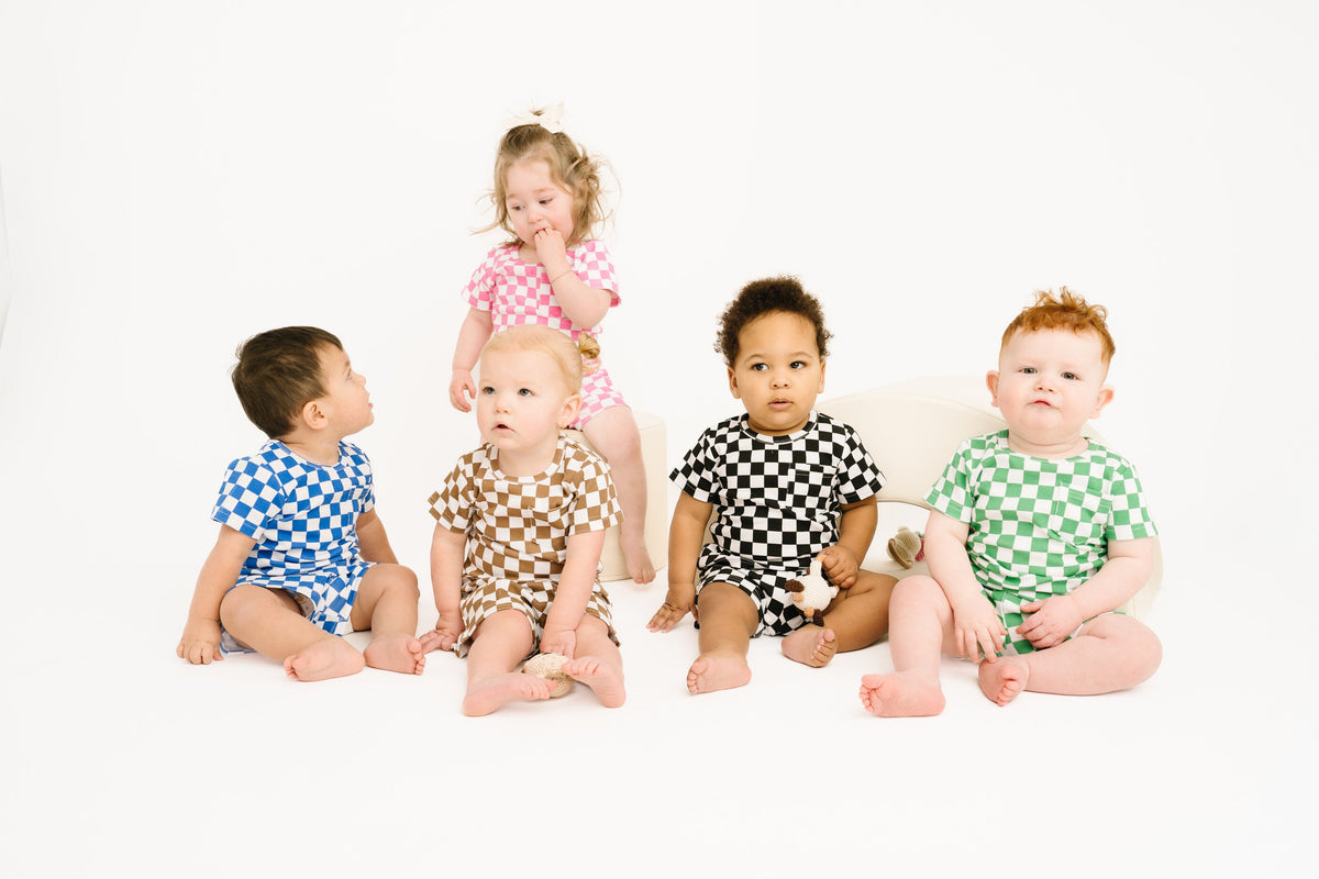 Green Checkered Pocket Set