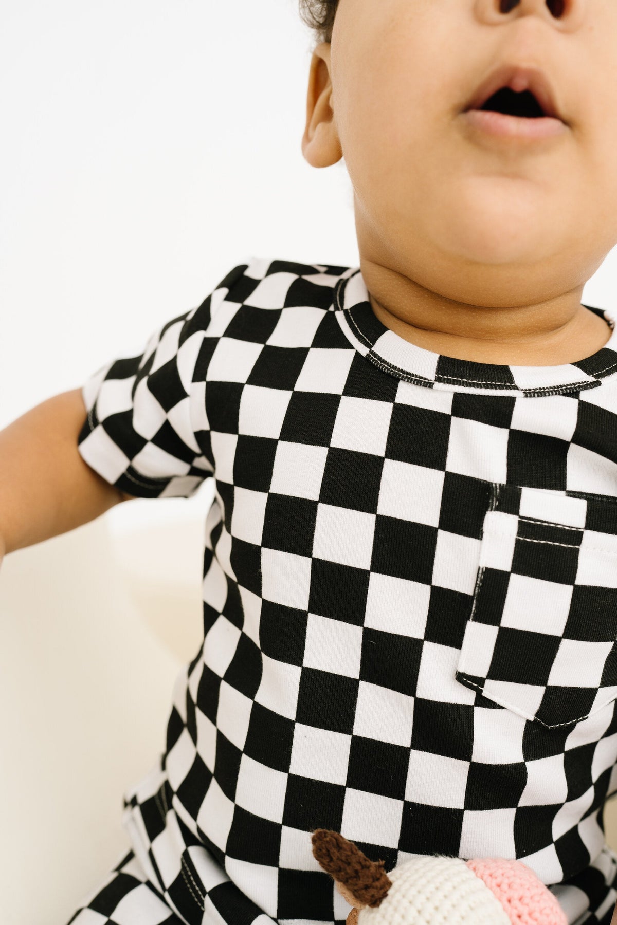 Black Checkered Pocket Set