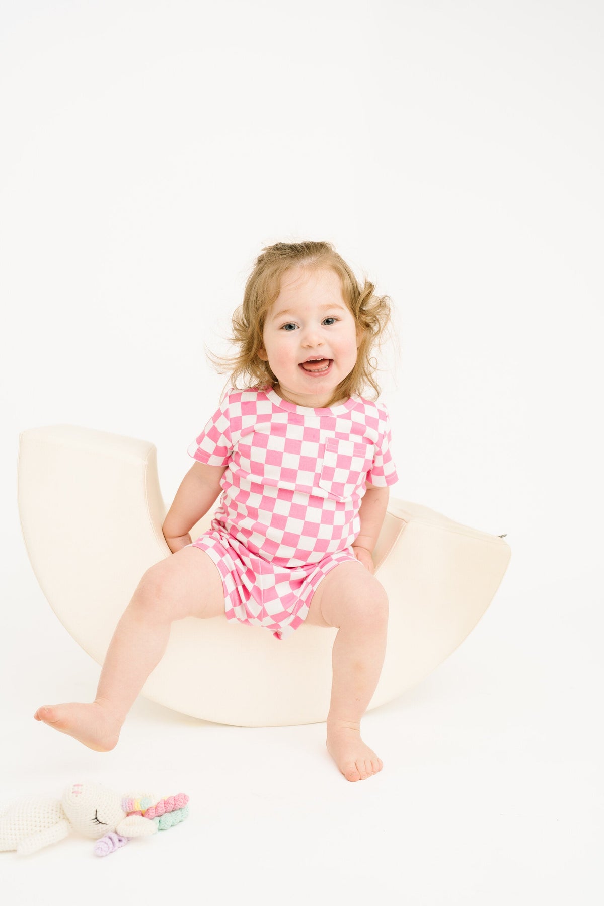 Pink Checkered Pocket Set