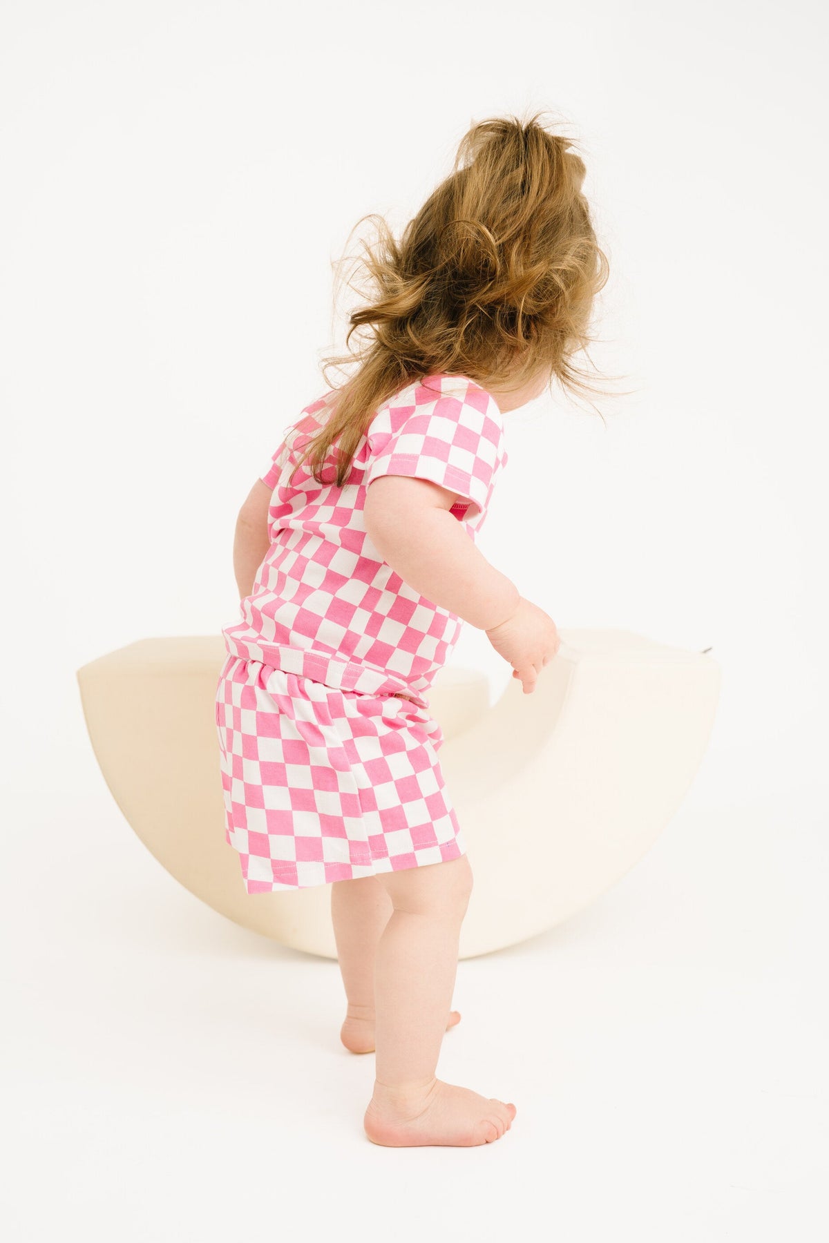 Pink Checkered Pocket Set