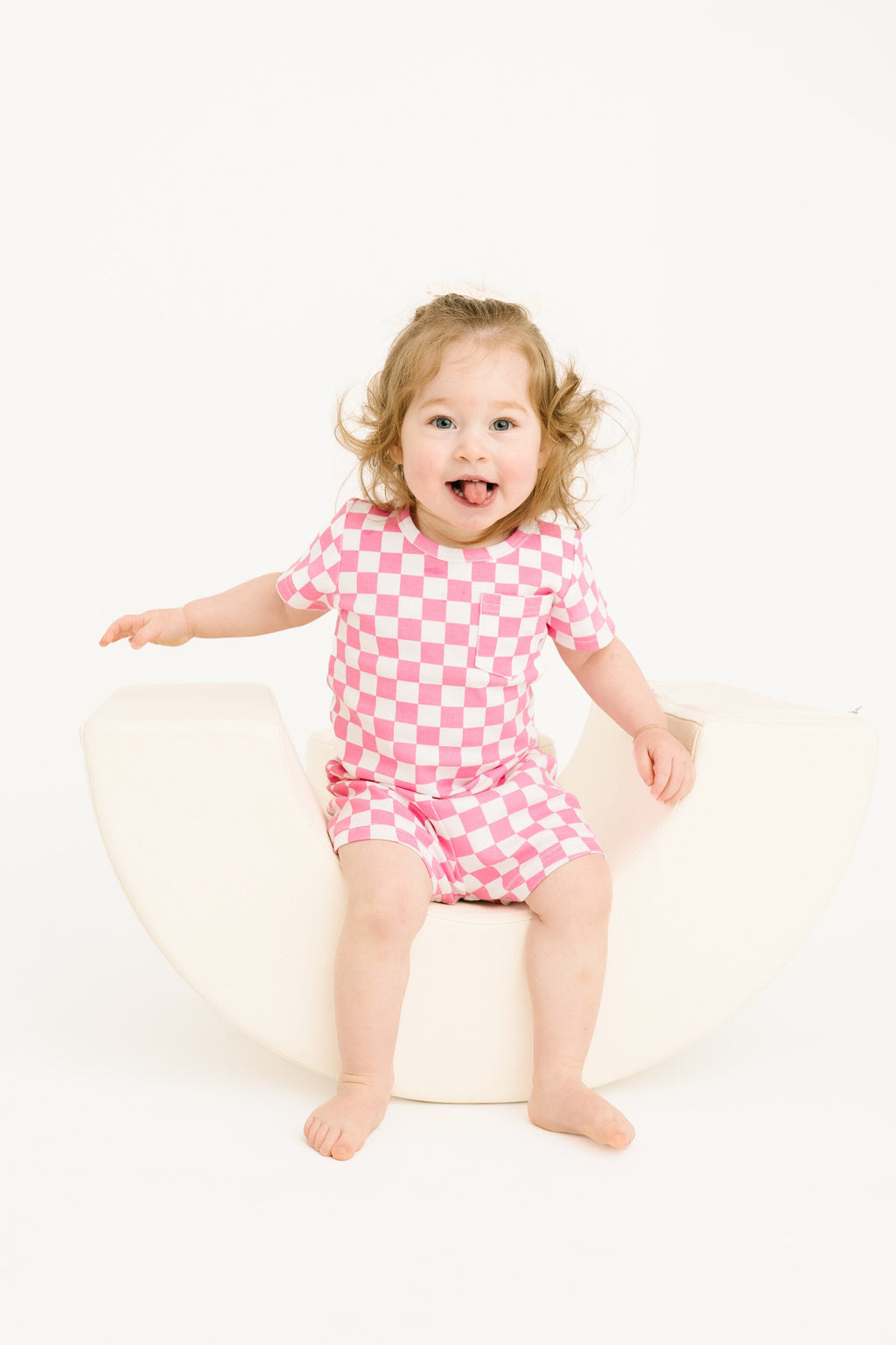 Pink Checkered Pocket Set