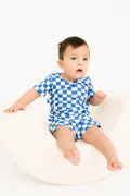 Blue Checkered Pocket Set