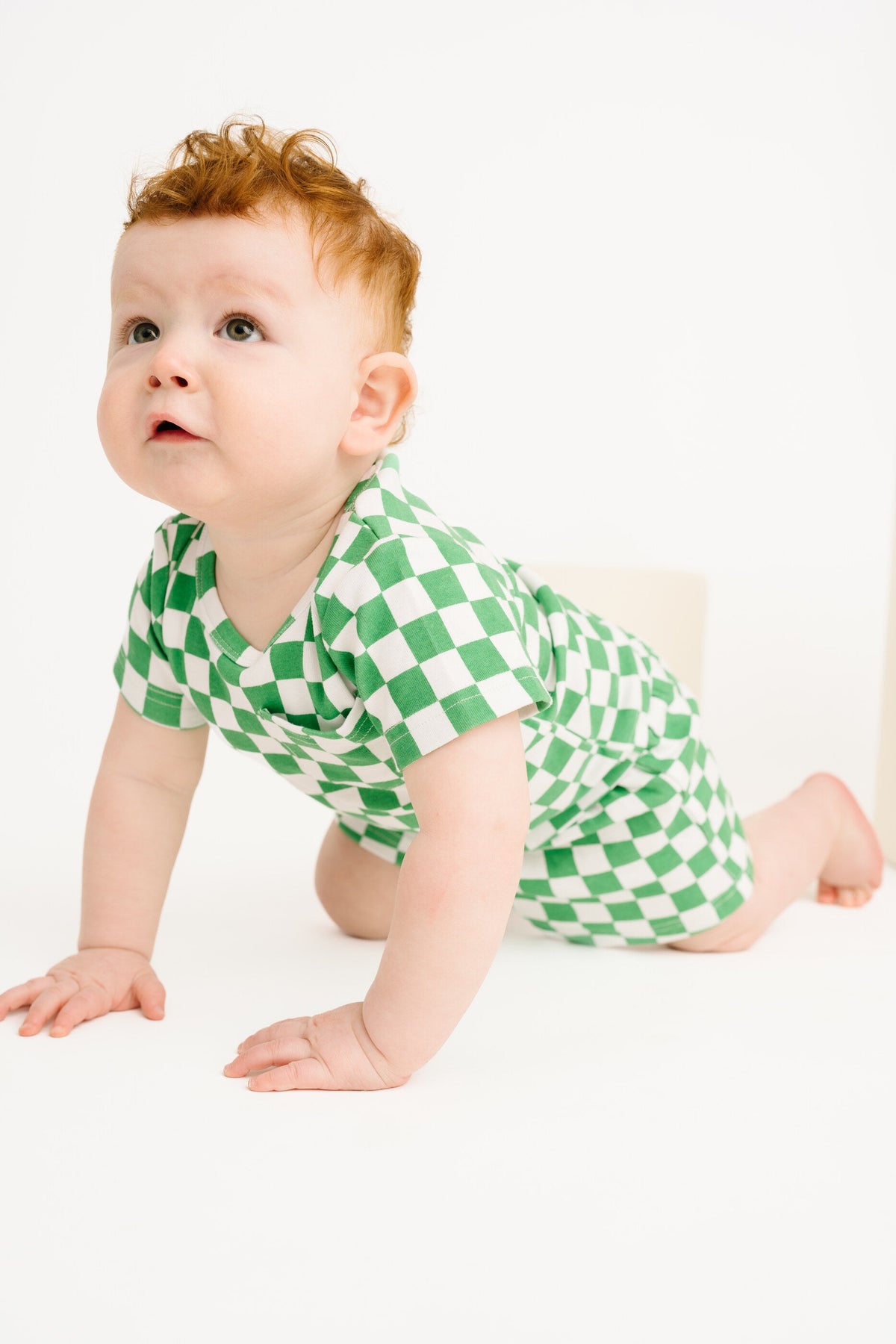 Green Checkered Pocket Set
