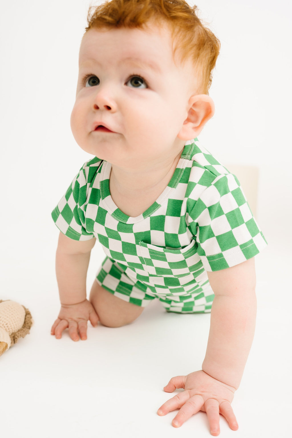 Green Checkered Pocket Set