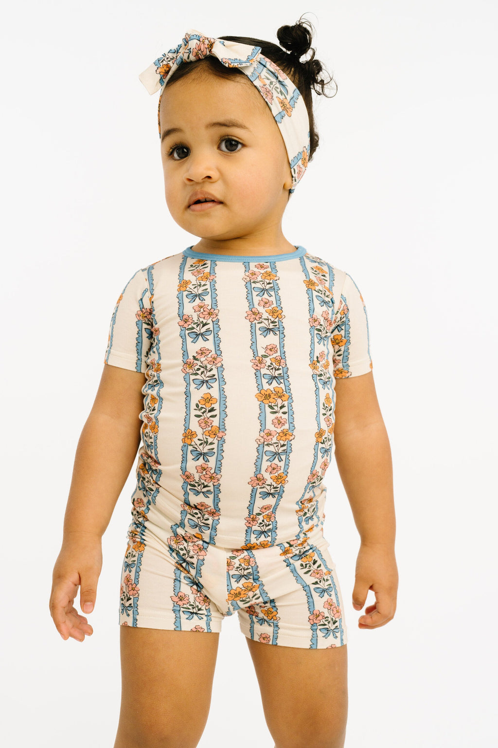 Cottage Bouquet Bamboo Shorts Set