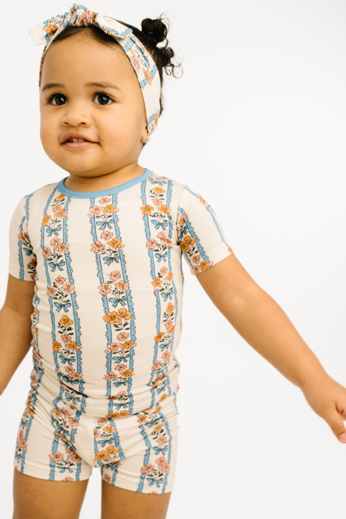 Cottage Bouquet Bamboo Shorts Set