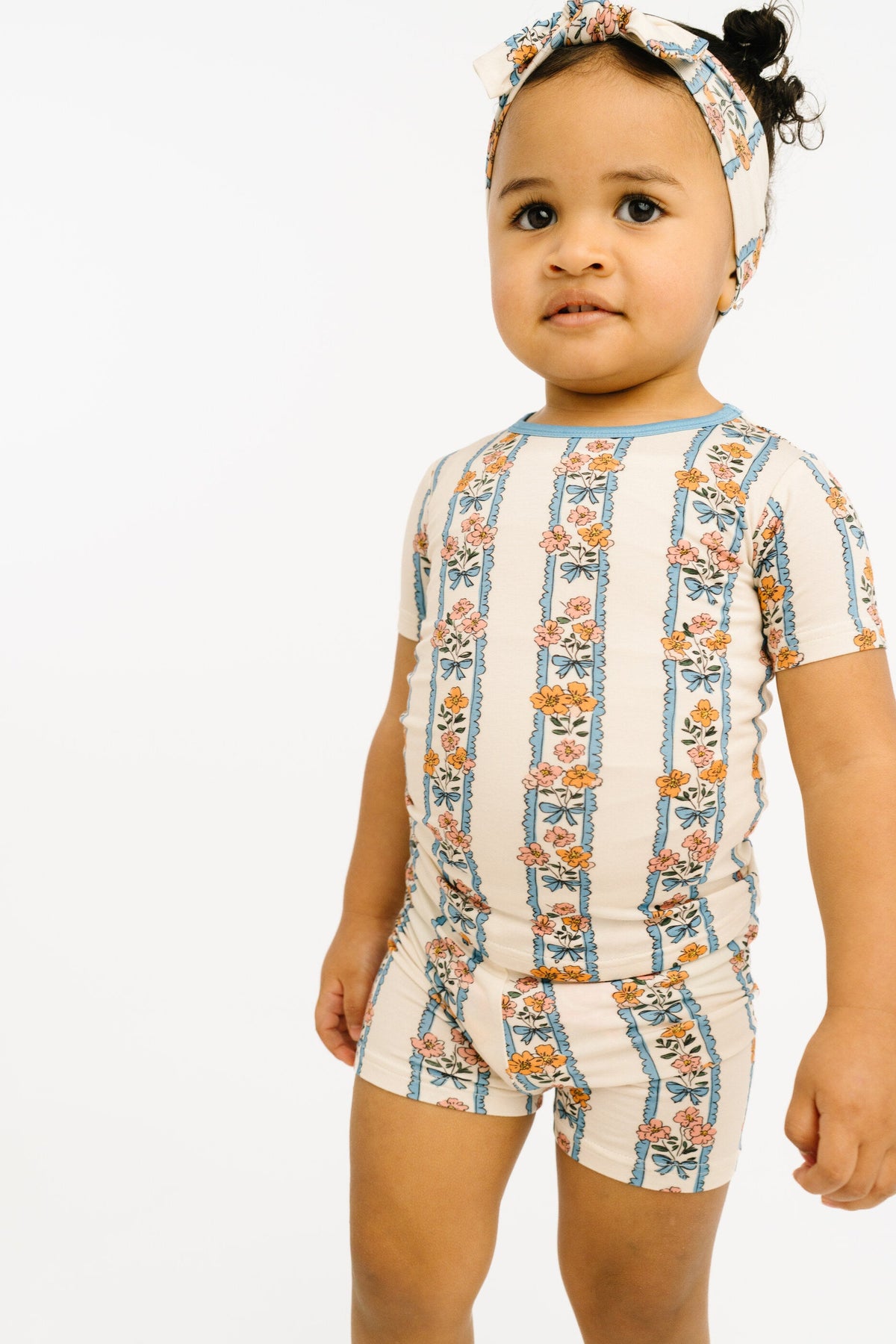 Cottage Bouquet Bamboo Shorts Set