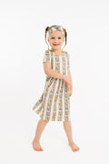 Cottage Bouquet Short Sleeve Bamboo Dress