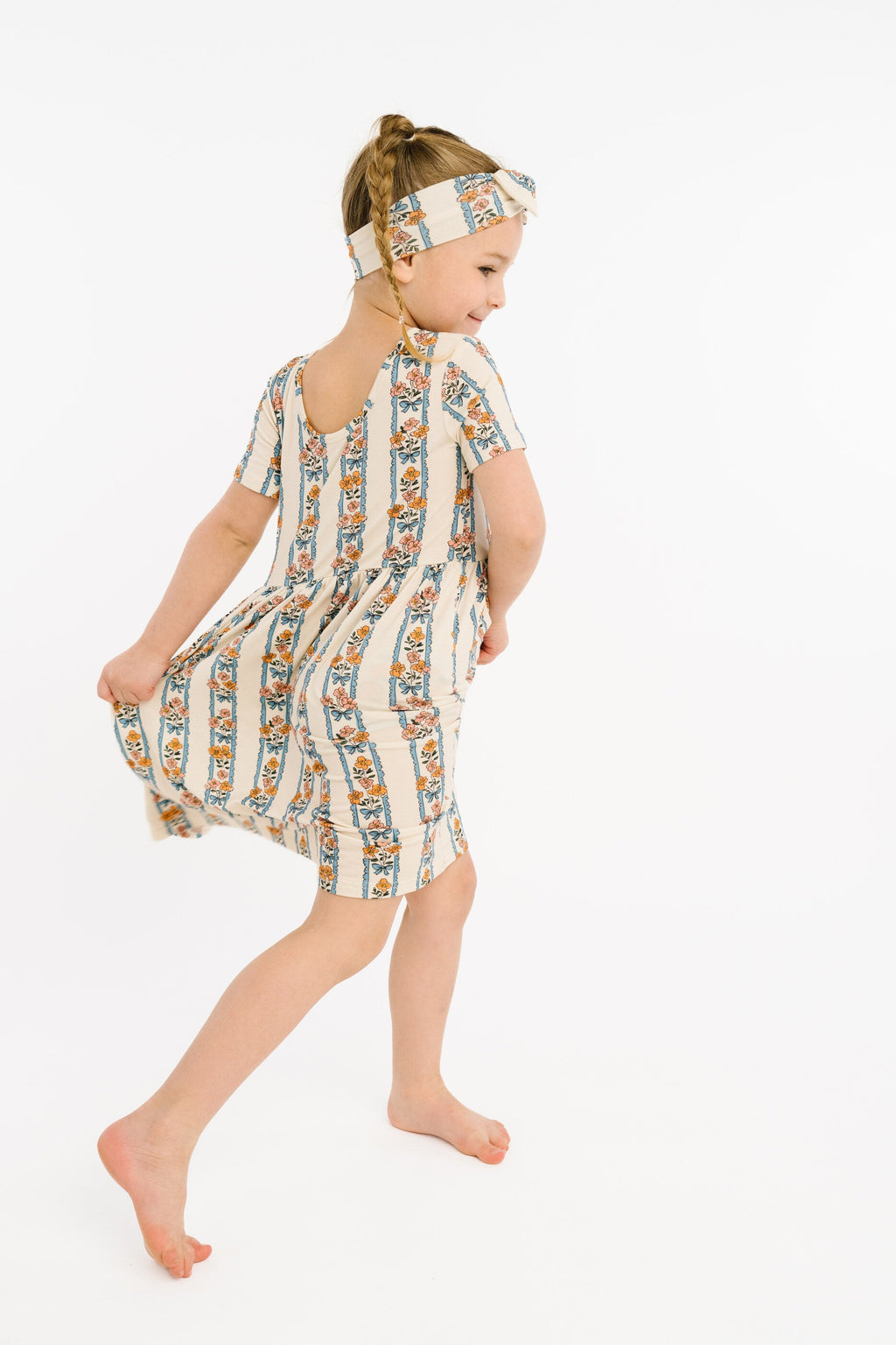 Cottage Bouquet Short Sleeve Bamboo Dress