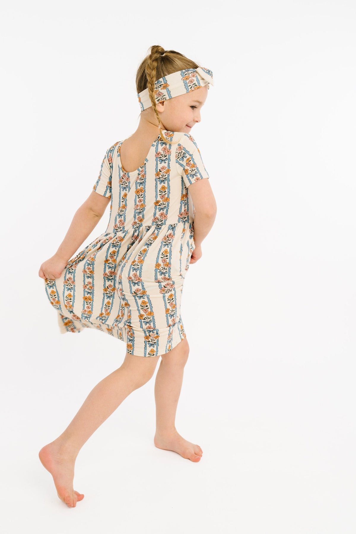 Cottage Bouquet Short Sleeve Bamboo Dress