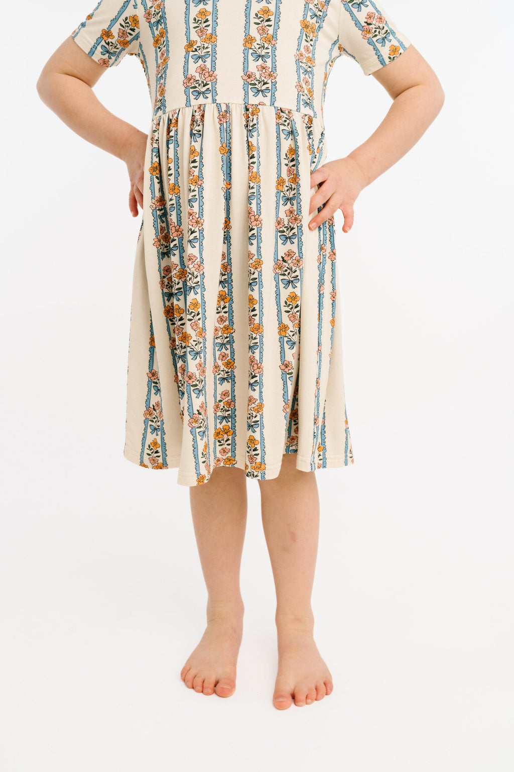 Cottage Bouquet Short Sleeve Bamboo Dress