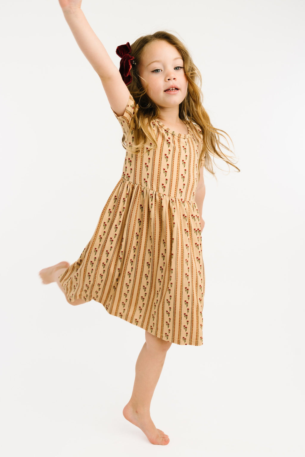Floral Heirloom Short Sleeve Bamboo Dress