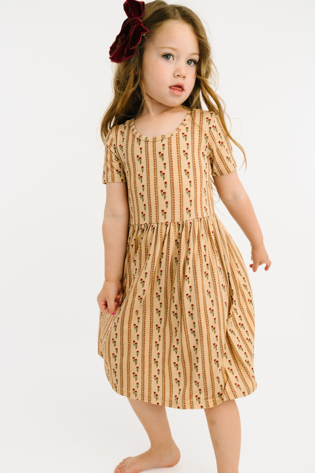 Floral Heirloom Short Sleeve Bamboo Dress