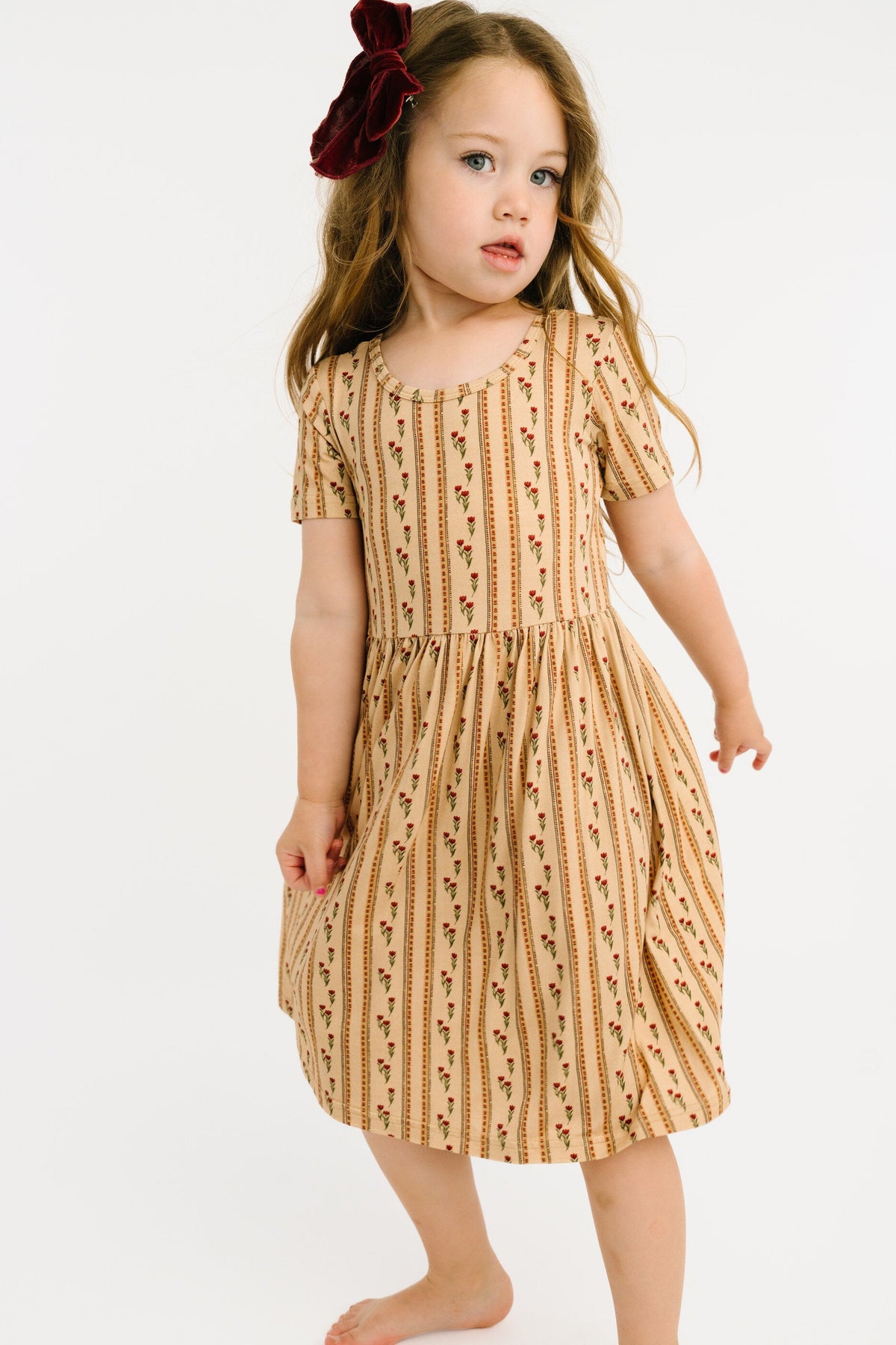 Floral Heirloom Short Sleeve Bamboo Dress