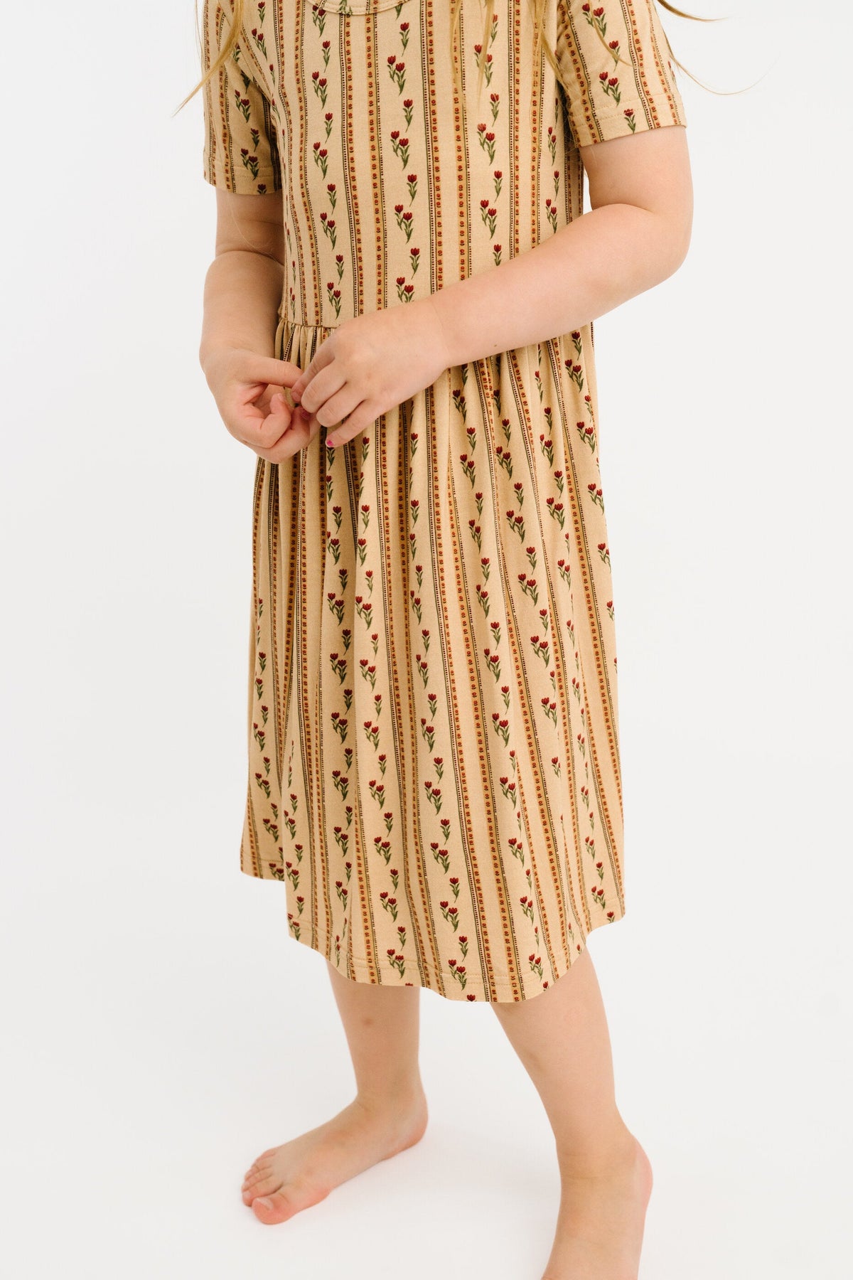 Floral Heirloom Short Sleeve Bamboo Dress