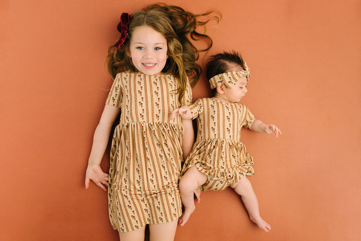 Floral Heirloom Short Sleeve Bamboo Dress